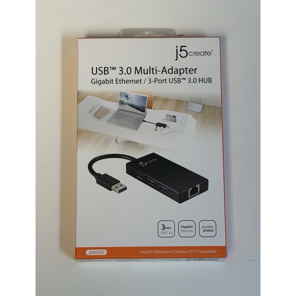j5create USB 3.0 Multi-Monitor Adapter Super Speed JUH470 3-Port USB | NEW